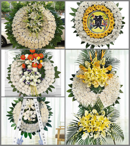 山东济宁鱼台县滨湖街道七圣堂村花圈速递